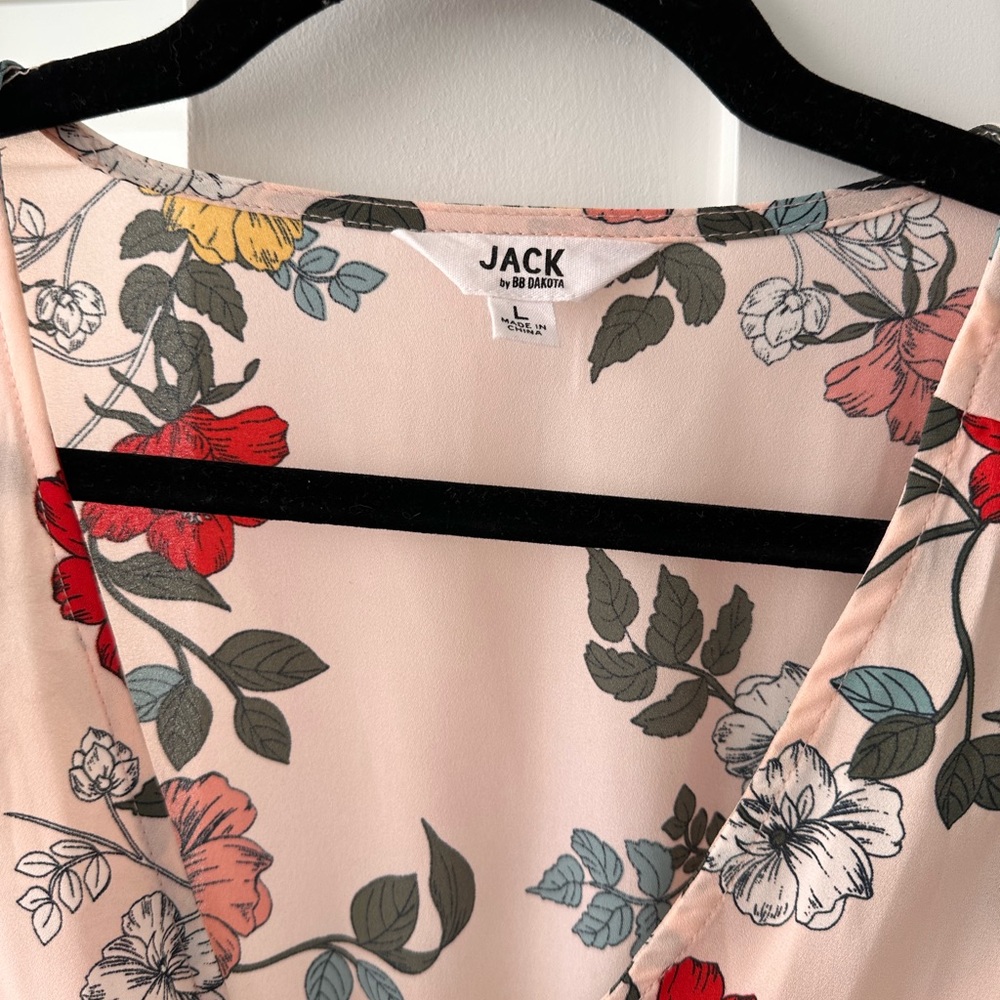 Jack by BB Dakota faux wrap dress size L - Picture 3 of 4